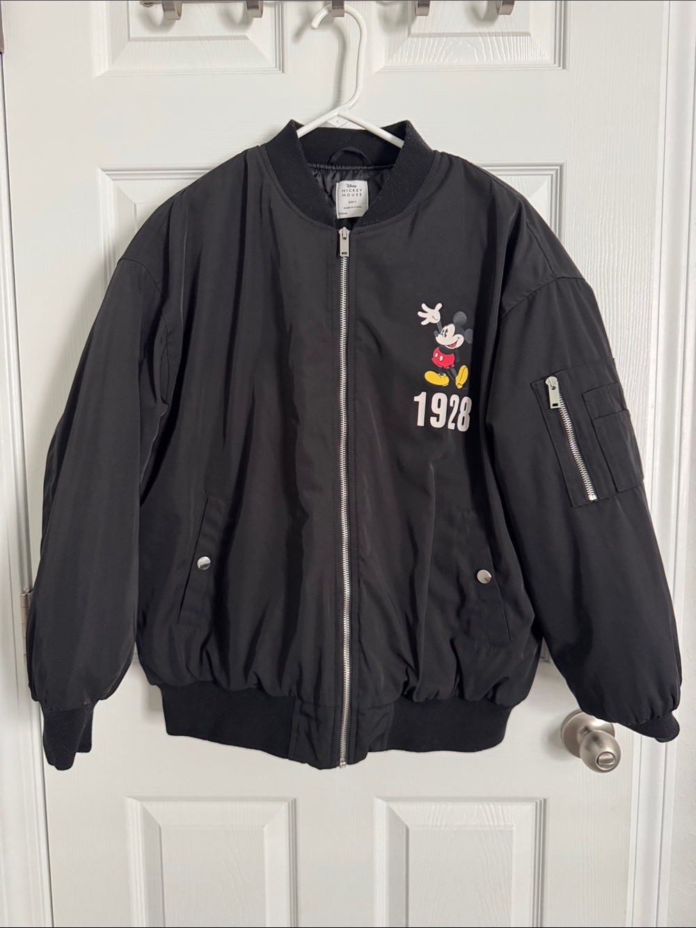 Mickey Mouse Black Bomber Jacket - 1928